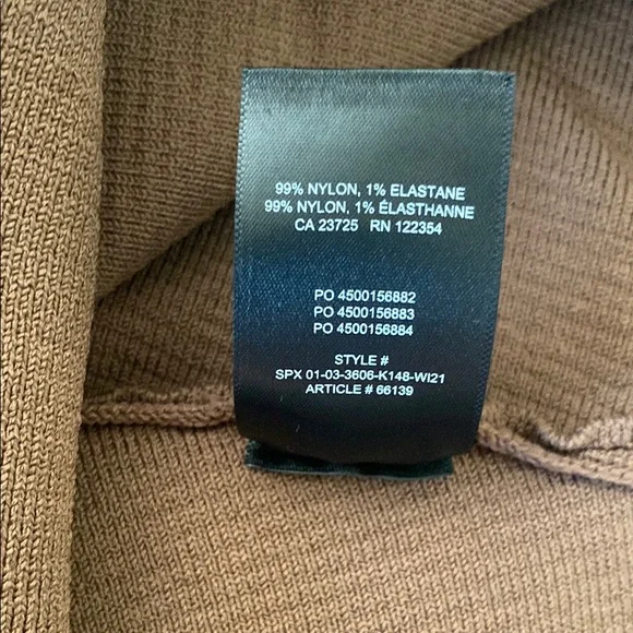 NWT Aritzia Babaton Sculpt Knit Brown Ribbed Women's Crop Top Size Large - Picture 6 of 9